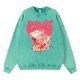 thumbnail image 3 of Sudadera con capucha vintage desgastada y lavada, con bonito conejo, para hombre, ropa deportiva holgada, tops de algodón a la moda, sudadera holgada de gran tamaño, 3 of 5