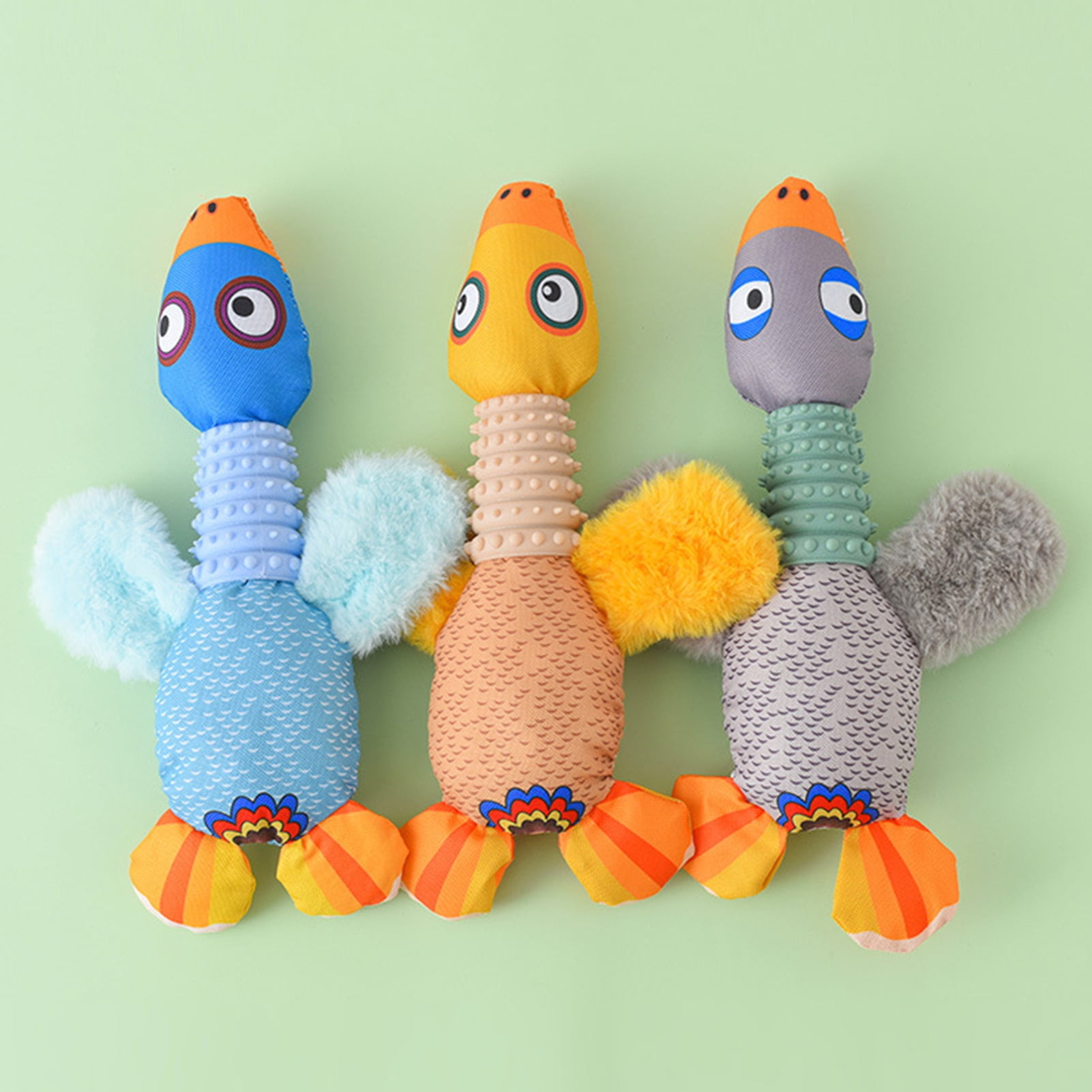 Bobasndm Dog Squeaker Toys ,Plush Chew Toy for Small Medium Dogs, Aggressive Chewers, Large