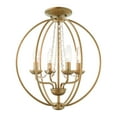 thumbnail image 6 of Livex Lighting - Arabella - 4 Light Globe Convertible Chandelier In Shabby Chic, 6 of 17