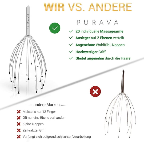 Head Massager With An Improved Concept - Head Crawler With 20 Fingers -  Premium Head Massage Spider - Ideal Head Scratcher As A Gift - Walmart.ca