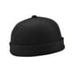 thumbnail image 2 of 1pc Nuevo Skullcap Unique Street Casual Docker Hat Gorra Sólida Sin Borde , Negro, Único Yinane sombrero de moda, 2 of 5
