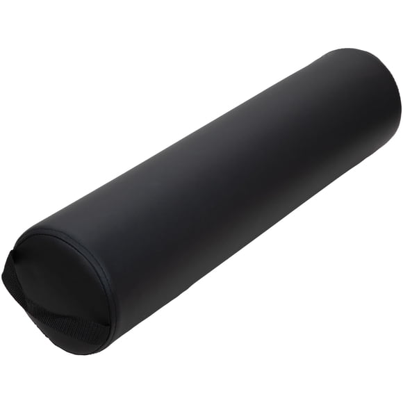 ForPro Coussin Rond Complet, Noir, Résistant à l'Huile et aux Taches, pour Massage et Yoga, 6 R x 26 L
