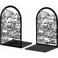 thumbnail image 1 of Sujetalibros metálicos para estanterías, modernos, decorativos, resistentes, para libros de estudio., 1 of 9