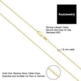 thumbnail image 2 of KoolJewelry Yellow Gold Over Sterling Silver Cable Chain Necklace (1.6 mm, 24 inch), 2 of 7
