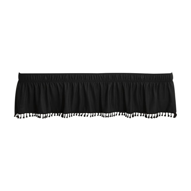 Jupe de Lit Élastique Enveloppante Extensible Couleur Unie Tablier de Lit Intégré pour Lits Simple Double Grand Très Grand Retombée de 14 Po