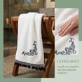 thumbnail image 3 of Unique Bargains Boho Embroidery Coral Fleece Hand Towels Beige 2pk, 3 of 7