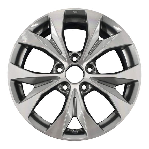 Auto Rim Shop Aluminum 17" Rim 5 Lug 7" Width 45mm Offset Charcoal for Honda Civic 2012-2014