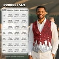 thumbnail image 7 of Yuyamidu Snowflake Men's Formal Vest Red Rose Slim Fit Waistcoat for Wedding Prom Party Mens Suit Vest Christmas Tuxedo Vests Size XL, 7 of 7