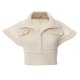 thumbnail image 5 of Mujeres Stand-up Collar Color sólido Personalidad Botón Temperamento Manga voladora Tops cortos Pompotops  hkajfhjk458213, 5 of 5