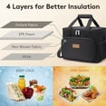thumbnail image 5 of Norcho Large Insulated Lunch Bag Cooler Tote for Adults, Soft Lunch Box for Men and Women, 24-Can (16L), Black, 5 of 5