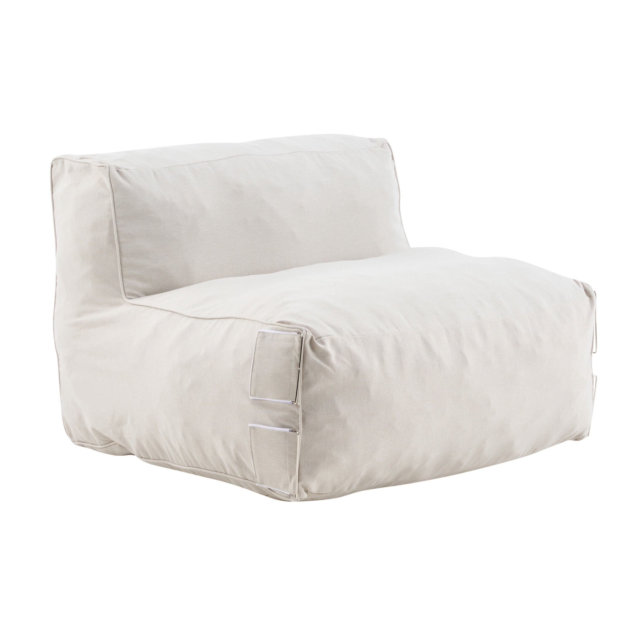 Christopher Knight Home Outdoor Patio Bean Bag Armless Sofa, Lounge Chair with Foam Fill, Beige