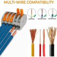 thumbnail image 4 of Kits de terminales eléctricos 120 piezas, conectores eléctricos rápidos compactos Cables de bloque de terminales con tuercas de palanca de empalme de alambre fijo a prueba de agua, 4 of 5