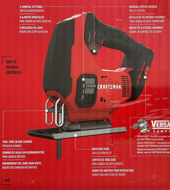 CRAFTSMAN V20 20-volt max Variable Speed Keyless Cordless Jigsaw (Battery Not Included and Charger Not Included)