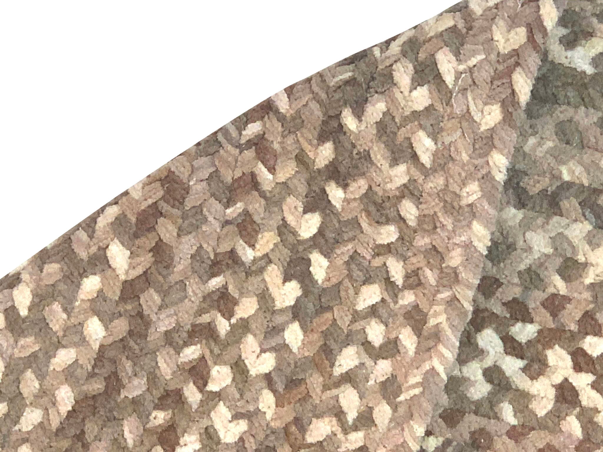 Better Trends Oval Braided Rug 8' x 10' 100% Cotton Rug for Indoor Use, Area Rug for Bedroom Ombre Chenille Collection - (Beige)