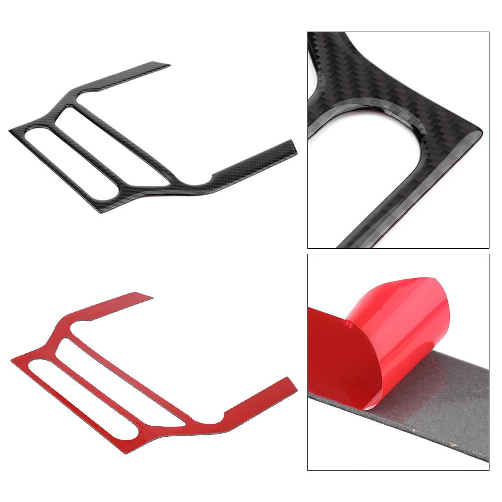 Carbon Fiber Console Gear Panel Decorative Frame Trim for Ford Mustang 2015-2017