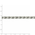 thumbnail image 4 of White Sterling Silver chain Rope Diamond-cut 24 in 7 mm, 4 of 5