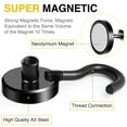 thumbnail image 3 of NAISHIER 10 Pack Magnetic Hooks, 50LBS Black Magnet Hooks Strong Neodymium Magnets with Hooks, Small Metal Magnetic Hooks for Refrigerator，Locker, Cruise, Kitchen, Cruise Ships, Office, Classroom, 3 of 7