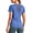 Blue, variant on Women's Mesh Back Split Raglan Short Sleeve Workout T-Shirt, Curved Hem Quick Dry Athletic Casual Top for Running Gym Daily Wear