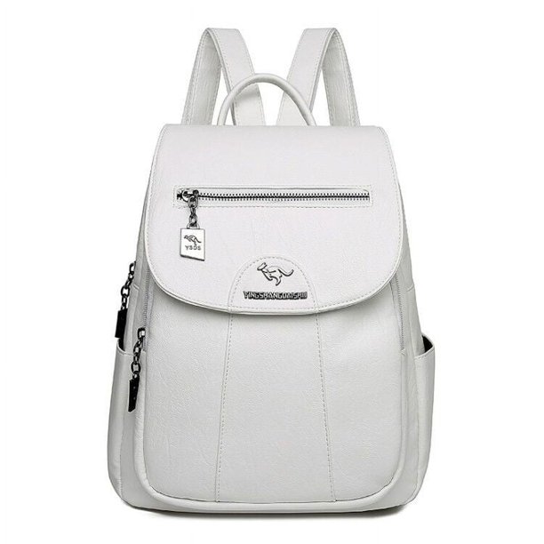 Mochila Vintage de cuero suave para mujer, bolso de hombro femenino, bolso de viaje informal, mochila escolar, gran oferta