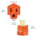 thumbnail image 3 of ETL Listed 3 Prong to 2 Prong Outlet Adapter, Polarized Ground Plug Adapter Two to Three Pin Converter, 3 of 7