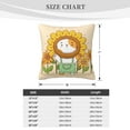 thumbnail image 4 of ZICANCN Cute Love Cat Flower Throw Pillow Covers, Bed Couch Sofa Knit Decorative Pillow Covers for Living Room Farmhouse, 12"x12", 4 of 8