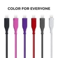 thumbnail image 5 of Powertek USB-A to Lightning Carbon Design Cable - Purple, 5 of 6