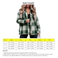 thumbnail image 3 of Coatc para Mujer Chaqueta de Camisa a Cuadros de Franela para Mujer Camisas con Bolsillos en el Pecho Y Botones de Manga Larga Abrigos Chaqueta ANGGREK Otros, 3 of 5