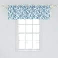 thumbnail image 2 of Ambesonne Abstract Window Valance, Swirling Oceanic Waves, 54" X 18", Sea Blue and White, 2 of 3