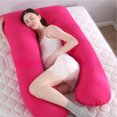 thumbnail image 2 of Almohada para embarazadas, almohada en forma de U desmontable y lavable, cojín grande, almohada de cintura, 2 of 5