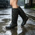 thumbnail image 4 of YUEHUA Womens Rain Boots Long Casual Fashion Outdoor Hiking Walking Gardening Waterproof Anti- Shoes Comfortable Insole Light Rain Shoes Outdoor Garden Shoes, 4 of 7