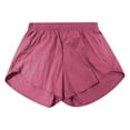 thumbnail image 4 of Women's Summer Athletic Running Shorts with Side Zipper Pockets Elastic Waist High Slit Casual Workout Gym Sports Daily Wear Outfit, 4 of 5