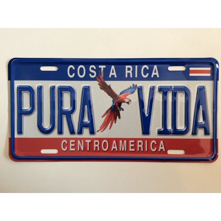 COSTA RICA PURA VIDA CENTRAL AMERICA LICENSE PLATE CRLP 22