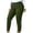 Z Army Green, variant on Stamzod Capri Leggings with Pockets for Women Tummy Control Summer Workout Plus Size Capris Solid Color High Waisted Yoga Cropped Pants for Women Gray XXL