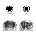 thumbnail image 4 of Uxcell 1/2" Drive 17mm Shallow Socket Swivel Joints Hex Shank Impact Driver Adaptor Set, 4 of 7