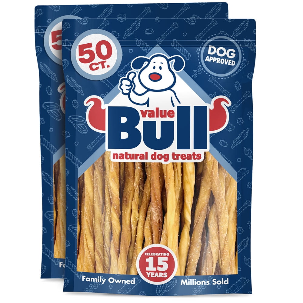 ValueBull Beef Green Tripe Twists for Dogs, 56 Inch, 100 Count