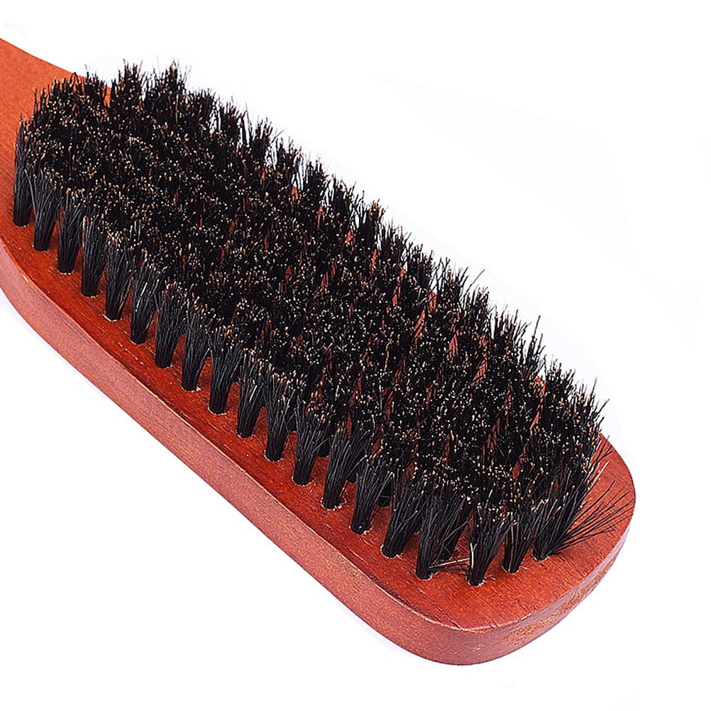 Bristle Comb Black Wood Detangling Brush for Wet and Dry Hair 4Pcs