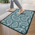 thumbnail image 4 of Teal Paisley Pattern Door Rugs,Washable Non Slip Door Mats Indoor,Decorative Door Mats,Entry Mat Indoor for Entrance,Bedroom,Kitchen,Bathroom,30"x17", 4 of 6