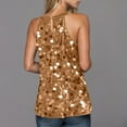 thumbnail image 3 of CheerKidz Women's Sequined Round Neck Pullover Tops 2025 Trendy Summer Blouse,Casual Sleeveless Shirt,Loose Fits Fashion Tops for Party(Brown,2XL), 3 of 7