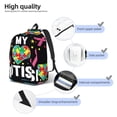thumbnail image 4 of Honeii I Love My Autism Print Canvas College Laptop Backpack, Durable Rucksack Travel Notebook Bag School Backpack Book Bag for Men Women-Small, 4 of 7