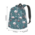 thumbnail image 6 of Goofa Flamingo Pattern Backpack for Students – Large Capacity, Lightweight with Adjustable Shoulder Straps, Perfect for School, Travel, 6 of 8