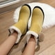 thumbnail image 4 of NECHOLOGY Botas Mujer Adulto Femenino Zapatos Botines para mujer Botas de nieve de fondo informales de felpa cálida de ante de color sólido a la moda para mujer (Yellow, 8), 4 of 7