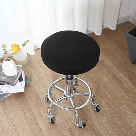 2 Pack Round Bar Stool Cover Stretch Removable Elastic Chair Pad Protector for Home Office