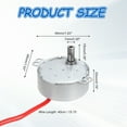 thumbnail image 2 of Uxcell Synchronous Motor, AC12V 50/60Hz 5-6 RPM CW/CCW 4W Flush Shaft Low Speed Slow Rotating Turnable Motor for Electric Fan, Heater, Art Projects, 2 of 5