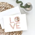 thumbnail image 2 of Beagle #5 LOVE Greeting Cards and Envelopes Pack of 8 7 in x 5 in, 2 of 3