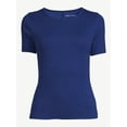thumbnail image 6 of Free Assembly Women's Ribbed Crewneck Tee with Short Sleeves, Sizes XS-XXXL, 6 of 6