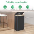thumbnail image 2 of Kitchen Recycle Bin 95L Kitchen Trash Can with Removable Inner Bag Oxford Cloth Bottle Recycle Bin with Handle Foldable Recycle Basket for Indoor Home Kitchen, 2 of 10