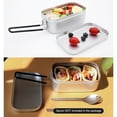 thumbnail image 4 of Tignapoo Compact Vintage-Style Outdoor Aluminum Lunch Box Set with Customizable Options - Includes Steamer Rack, Pocket Stove, and Storage Bag - Perfect for Camping and Picnics (750ML), 4 of 6