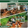 thumbnail image 7 of Lumiparty Chicken Nesting Box, 6 Compartment Hens Egg Nest Box, Metal Chicken Laying Box House with Rollout Egg Collection and Protective Lid, Green, 7 of 7