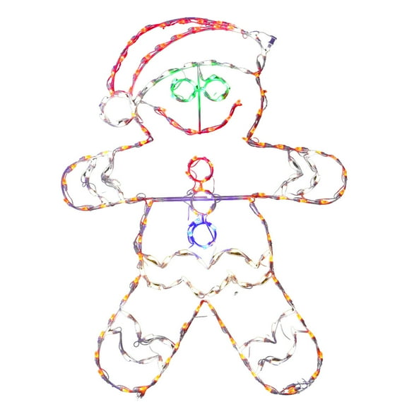 CC Christmas Decor LED Lighted Gingerbread Boy Outdoor Christmas Decoration - 53"