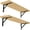 Natural, variant on Long Wall Shelves, 31.5" Wall Mounted Shelves with Metal Brackets | Floating Book Shelves, Set of 2, Easy Assembly, Max Load 22lbs, Wall Storage Ledges, Living Room/Bathroom/Bedroom, Gray Wash
